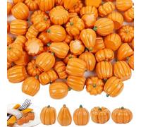 CGACCSD Citrouilles artificielles 50 pièces miniatures | Petites citrouilles d'automne - Miniatures en résine pour table, Halloween, porche, jardin, action grâce à la ferme