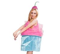 CGACCSD Costume de cupcake pour adulte - Tenue de cosplay - Robe sans manches avec chapeau pour cosplay, fête, fête de famille, représentations théâtrales, mascarade, spectacles sur scène, mascarade