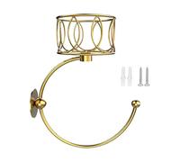 CGACCSD Crochet Vintage Porte-Serviette avec Porte-Bougie,Anneau de Serviette de Douche Robust - Crochet Acier pour Cuisine Chambre Salle de Bain Dortoir Séjour Placard