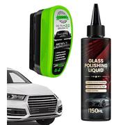 CGACCSD Dissolvant de film d'huile de verre pour voiture, avec brosse pour vitres, élimine en douceur les films gras, les taches de pluie et les déjections d'oiseaux