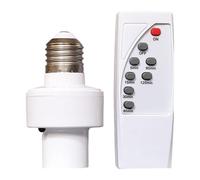 CGACCSD Douille d'Ampoule avec Contrôle à Distance,Porte-ampoule E27 Avec Télécommande | Minuterie, Support Lampe Sans Fil pour Placard Chambre Grenier Escalier Maison