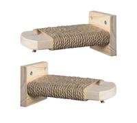 CGACCSD Échelons d'escalade pour chats pour cage - Étagères murales pour chats | 2 marches en bois pour aiguiser les griffes, plateformes sauteuses pour animaux de compagnie pour cages