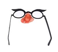 CGACCSD Faux nez Halloween | Lunettes sans verres de sorcière d'Halloween avec nez long, accessoire déguisement pour fête, anniversaire, Noël, décoration carnaval