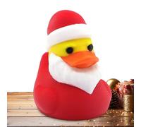 CGACCSD Figurines de canards de Noël - Statues d'animaux créatives avec bonnet de Noël - Décoration miniature - Canard de collection pour fête d'anniversaire, petit pour bottes de Père Noël