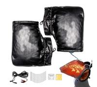 CGACCSD Gants De Moto pour Poignées | Housse 12V Résistante Au Vent,Manchons de Guidon ATV Imperméables avec Température Constante | pour l'hiver, Le Scooter, Le Cyclisme, Le Quad, Le Vélo Et Les