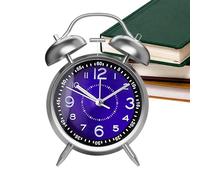 CGACCSD Horloge Analogique de Bureau - Réveil Analogique pour Grands Dormeurs | Horloge à Double Cloche avec Rétroéclairage pour Dortoir Table de Chevet Salle de Bains
