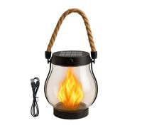 CGACCSD Lanterne Solaire Extérieur | Lumières Solaires Extérieur Étanches Lanterne,Luminaire Jardin Flamme Vacillante pour Porche Branches Arbre Pergola Cour