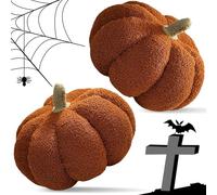 CGACCSD Lot de 2 Coussins en Forme de - Décoration d'halloween - Style Maison de Campagne 3D Doux - pour Salon, Cuisine, Chambre, lit, canapé, terrasse, intérieur et extérieur