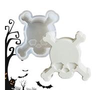 CGACCSD Moules à bougies d'Halloween - Moule en silicone pour aromathérapie de voiture - Figurines décoratives faites à la main - Moules en plâtre pour pâte à modeler en résine époxy - Pendentif pour