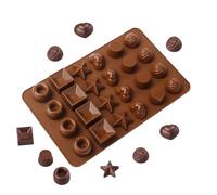 CGACCSD Moules En Silicone Pour Chocolat - Outil De Pâtisserie À 24 Cavités - Moules à Bonbons - pour les Pâtissiers Amateurs, les Bonbons, les Desserts, la Décoration de Gâteaux, les Organisateurs de