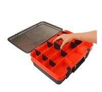 CGACCSD Organisateur de Boîte de Pêche - Coffret de Rangement à Double Étage pour Leurres | Coffret de Organisation des Appâts Toutes Conditions pour Eau Douce Rivière Lac et Eau Salée