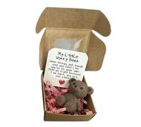 CGACCSD Ours dans la boîte, Mini Ours Fait à la Main dans Un Coffret Cadeau | Mini Animal Fait à la Main pour Adultes, et Amis, Soutien Quotidien de réconfort