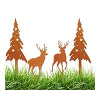 CGACCSD Piquets Décoratifs de Jardin | Décor de Piquet de Jardin en Métal pour Extérieur | Ornements Plats en Fer Antirouille pour Cadeaux Maison Mariage Extérieur