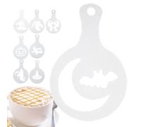 CGACCSD Pochoirs à café - Art café pour Halloween - Pochoir artisanal réutilisable pour décorer des gâteaux, du pain, des pâtisseries