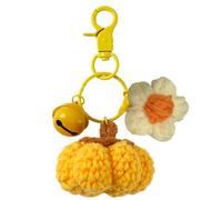 CGACCSD Porte-Clés Au Crochet,Ornement Citrouille Halloween | Porte-Clés Mignon Automne Halloween pour Sac à Dos, Clés de Voiture, Cadeau Anniversaire Adultes