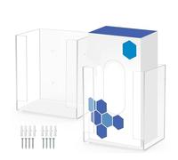 CGACCSD Porte-Gants de Boîte à Gants | 2 Pièces Distributeur à Essuie-Mains en Acrylique | Étagère Murale Pour Boîte À Mouchoirs,Pour Maison, Mécaniciens, Atelier, Jardiniers, Bricoleurs, Buanderie,