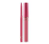 CGACCSD Rouge à lèvres avec crayon à lèvres pour femme, outil de maquillage portable 2 en 1, couleur des lèvres longue durée, pour les femmes, les mariées, les étudiantes, les voyageurs et les