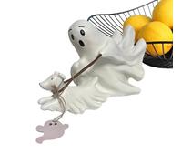 CGACCSD Statuette fantôme décoration Halloween | Figurine à collectionner fantôme avec chien - Fournitures de fête Décoration pour maison, véranda, jardin, salon, chambre, maison campagne