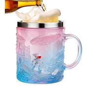 CGACCSD Tasse à café, 200 ml, récipient à boisson en relief Alien 3D, avec capacité - Gobelet avec bord en acier inoxydable, pour la maison, la cuisine, le petit-déjeuner, le matin, le soir, la pause