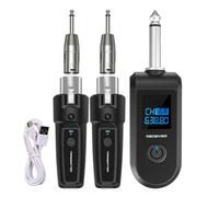 CGACCSD Transmetteur et récepteur de microphone sans fil | Adaptateur de microphone à condensateur sans fil 10 canaux - Transmetteur et récepteur de prise pour guitare, basse,