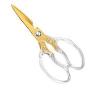 CGBE Ciseaux Cuisine en Acier Inoxydable: Ciseaux de Cuisine Robustes Tranchants avec Poignée Transparente - Pour Poulet Volaille Poisson Viande Légume Herbes - Or