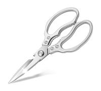 CGBE Ciseaux de cuisine, ciseaux ménagers en acier inoxydable, résistants, passent au lave-vaisselle, ciseaux polyvalents pour cuisine, poulet, volaille, poisson, viande, herbes, argent