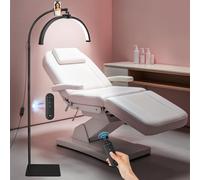 CGBE Lampe Extension de Cils Demi-lune: Pliable LED Lampadaire Cils avec Support de Téléphone - 360° Rotative Tête - Luminosité et Hauteur Réglable Lampe Esthétique Professionnel pour Tatouage - Noir