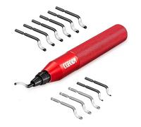 CGBOOM Ebavureur Outil D'ébavurage, Burr Remover avec 10 Lames en 3 Modèles, 360 ° Rotatif Deburr Lames, Ébavureur pour impression 3d, Resine Epoxy, Aluminium, Cuivre Acier Métal et Plastique