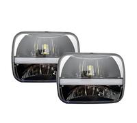 CGBWMB Feux Avant Pour Chevrolet Pour Express 3500 1500 Pour Astro Phare LED Carré DRL 5x7 Pouces 7x6 Pouces Clignotant Feux De Croisement Et De Route Voiture Phares(2*Black B)