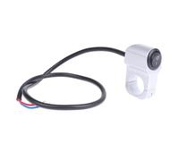 CGBWMB Phares Avant Pour Moto Interrupteur Marche/arrêt De Phare De Guidon De Moto 12 V ATV En Alliage D'aluminium 2 Fils Interrupteurs Étanches À Lumière Noire(Blanc)