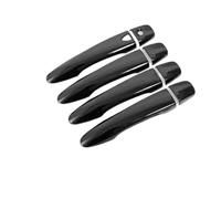 CGBWMB Poignée De Porte Pour Koleos Pour Samsung QM6 HC 2016-2023 Voiture Style Poignée De Porte Couverture Garniture Ensemble Autocollant(Gloss Black 4Handle 1 Button)