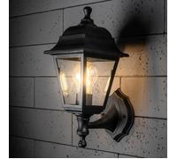 CGC Lighting Applique murale d'extérieur, noire, traditionnelle, vintage, résistante aux intempéries (Noir 3)