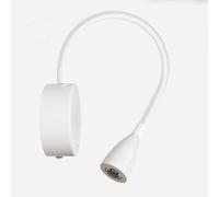 CGC Lighting Applique murale de chevet à LED, col Flexible et réglable, Rechargeable, magnétique, lecture USB (Blanc)