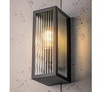 CGC Lighting Applique murale d'extérieur Éclairage E27 noire en verre biseauté IP54