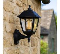 CGC Lighting Applique murale d'extérieur, noire, traditionnelle, vintage, résistante aux intempéries (Noir 4)