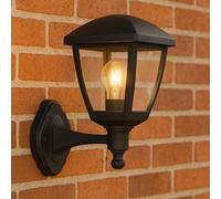 CGC Lighting Applique murale d'extérieur, noire, traditionnelle, vintage, résistante aux intempéries (Noir 5)