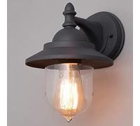 CGC Lighting applique murale exterieur Ampoule à vis standard du jardin extérieur E27 de lanterne décorative (Gris)