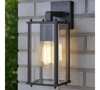 CGC Lighting applique murale exterieur lanterne en verre biseauté porche intérieur (Noir 2)