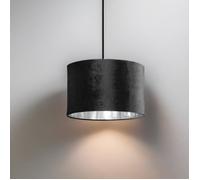 CGC Lighting Lampe de table suspendue à abat-jour tambour intérieur 30 cm gris argent doré