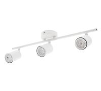 CGC Lighting Plafonnier GU10 3 Spots, Plafonnier Réglable, Plafonnier LED Rond Moderne, Plafonnier LED Intérieur pour Cuisine, Salon, Couloir (Blanc)