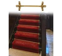 CGCSYZ Barres d'escalier dorées avec Support de Fixation, Tube décoratif pour revêtement de Sol Fixe, pour rénovation Commerciale et résidentielle, Barre Plate pour Moquette （1pc-100cm/39in/3.3ft）