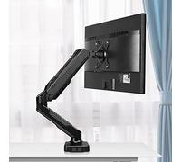 CGCSYZ Bras de Moniteur Noir pour écran Simple, Support de Moniteur avec Interface USB, Support de Moniteur à Ressort à gaz réglable en Hauteur de 11,6 Pouces, supporte Un Poids de 4(A)