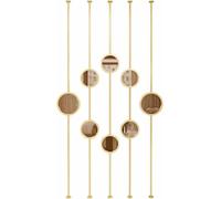 CGCSYZ Colonne de séparation métallique, Poteau de séparation Moderne à Lattes pour entrée de Bureau à Domicile, séparateurs Portables pour carrelage au Sol （Style A-gold-230cm(7.5ft)）