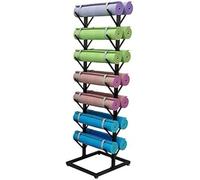 CGCSYZ Support pour Tapis de Yoga, étagère de Rangement pour Tapis de Yoga, Armoire en Acier à 7 Niveaux pour Tapis de Yoga, Support pour Rouleau en Mousse, Rangement pour équip（C）