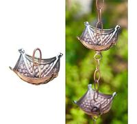 cgdTUxdh chaîne de Pluie, Cuttable downpipe Retro Rain Catcher in Japanese Style for gutters Made of Metal Iron for The Porch(2.6m/8.5ft)