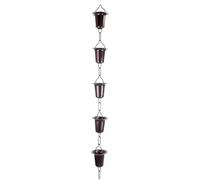 cgdTUxdh chaîne de Pluie, Drainage Chain Rain Cups Replace Gutter downspout Chimes Garden Bell Decorative for Home(2.4m/8ft)