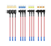 CGEAMDY 12 Pièces Adaptateur De Porte-Fusibles Pour Circuit, Universel Jeu De Fusibles Pour Voiture, Mini Adaptateur Robinet à Profil Bas Voitures Camions Bateaux Automobiles Accessoires