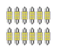 CGEAMDY 12PCS T10 LED Ampoule De Voiture, Super Bright Ampoules 12V 3W, Ampoules Kit Intérieur Dôme Plaque D'immatriculation Lumières, Lecture Lumière Ensemble De Lampe Mixte, Pour Auto (36mm)