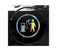 CGEAMDY 2 Pièces Autocollants Voiture Humour, Autocollants De Bouchon Autocollant De Voiture, Réservoir Autocollants Drôles Voitures, Consommation D'Essence éLevée Jauge Stickers Décoratif(Laser)