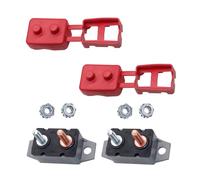 CGEAMDY 2 Pièces Disjoncteur à Réarmement Automatique, Disjoncteurs à Réinitialisation Automatique 12V / 24V DC, Pour Voiture Marine Camion Buse Tondeuse Moto Bateau Chargeur De Batterie(50A)